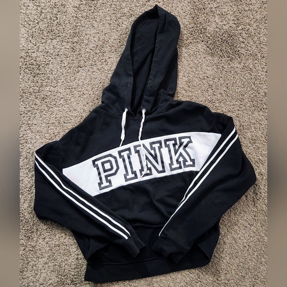 PINK Cropped Hoodie